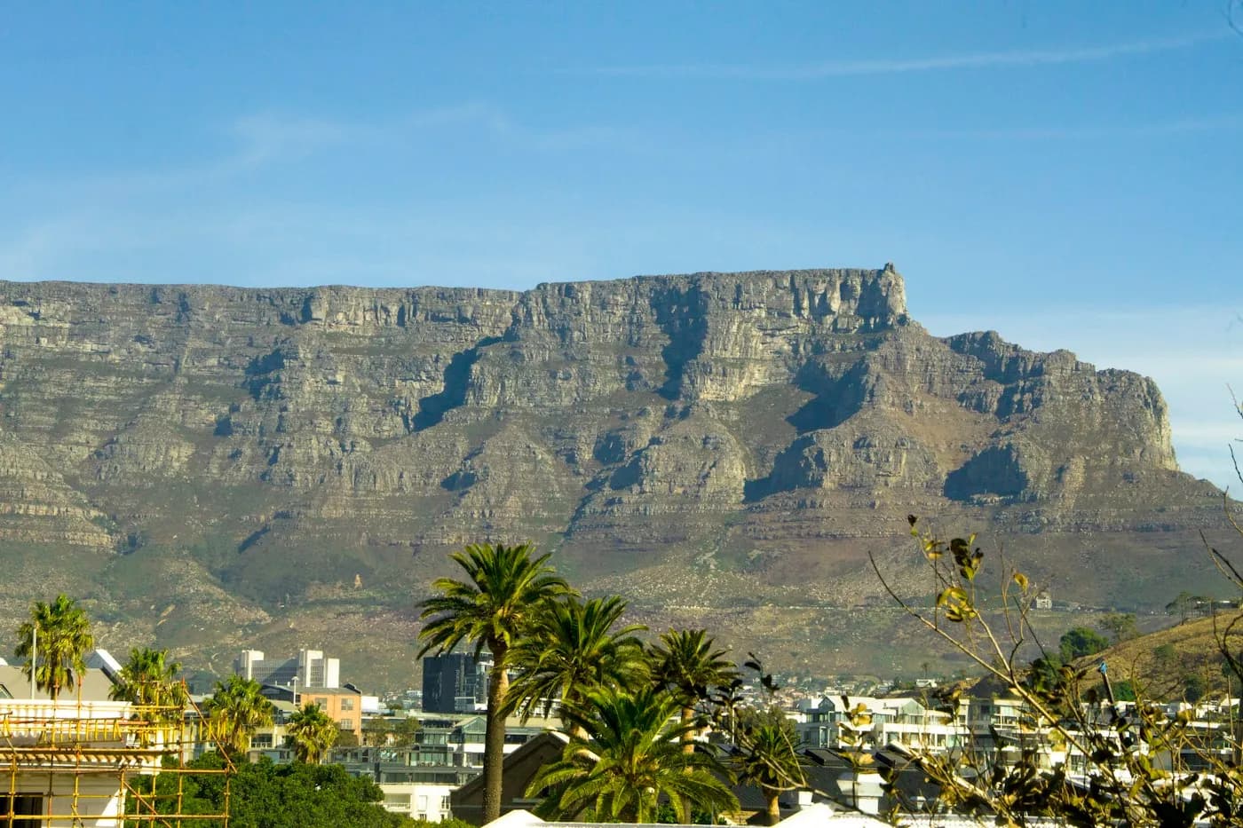 Table Mountain above Cape Town, photographed from Table View
